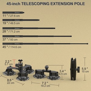 Supporto per Fotocamera a Tripla Ventosa in Lega di Alluminio Resistente con Braccio Magico Estensibile per Fotocamere DSLR e Action Cam - Product Image 4