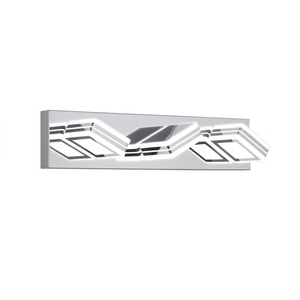 Applique murale LED moderne à 3 lumières pour salle de bain, chromée, à intensité variable, pour miroir de coiffeuse - Product Image 1