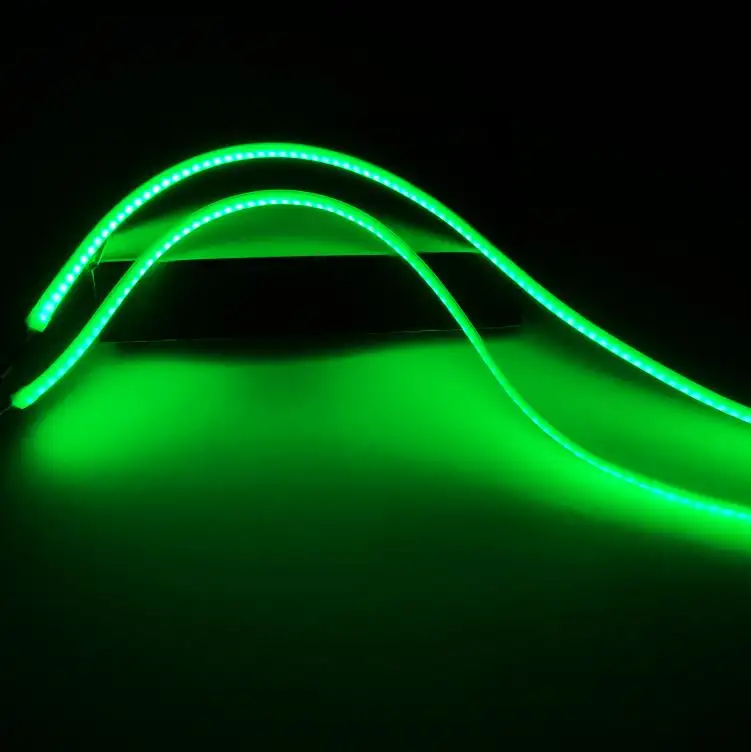 Misun का पीछा करते हुए आरजीबी लचीला एलईडी डीआरएल बहु रंग पट्टी दिन चलने प्रकाश बारी संकेत अनुप्रयोग को नियंत्रित