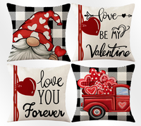 Saint Valentin taies d'oreiller à pois rayures amour coeurs jeter taies d'oreiller amour être mine housse de coussin décor pour les vacances