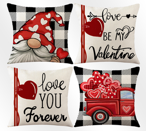 वैलेंटाइन के दिन के तकिया पोलका डॉट पट्टियों को कवर करता है प्यार के लिए मेरा कुशन केस डेकोर - Product Image 2