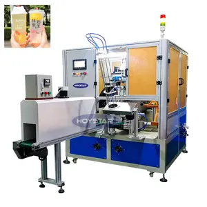 Imprimante à pochoir automatique multicolore, Machine d'impression industrielle à écran en soie avec séchage IR et séchage UV