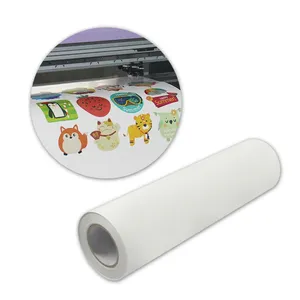 Custom Vinyl Eco Solvent Bedrukbaar Glossy Vinyl Papier Warmteoverdracht Vinyl Bedrukbaar Pu Sticker Papier Voor Inkjetprinter