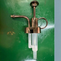 Tête de pompe à savon en acier inoxydable de qualité industrielle, en ABS, avec buse à émulsion à 33 dents pour flacon en verre, pour distributeur de savon