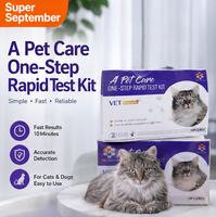 Tes Hewan Peliharaan SC Pet Testing Akurasi Tinggi untuk Panleukopenia/ Corona/Giardia Kucing, Kit Kombinasi FPV+FCOV, Perlengkapan Rumah Sakit Hewan