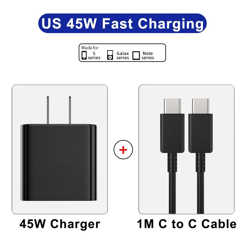 us charger+cable black