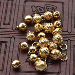 Pure <b>Copper</b> Color Preserving Palace Pattern Bell Round Antique Style Jewelry Findings For Hair Clothing DIY Earrings <b>Bracelets</b> - Product Image 3