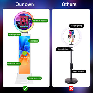 Soporte de impresora disponible RGB intermitente nuevo iPad Photo <span class=keywords><strong>Booh</strong></span> con estuche pantalla táctil de 13 pulgadas Mini PC instalado PhotoBooh blanco - Product Image 5