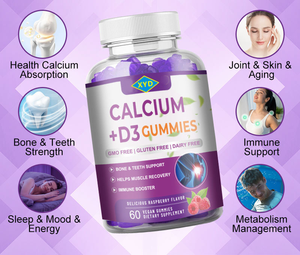 OEM sıcak satış <span class=keywords><strong>Vitamin</strong></span> kalsiyum + <span class=keywords><strong>D3</strong></span> Gummies sağlık desteği kemik sağlığı Gummies için yetişkin için çiğneme - Product Image 4