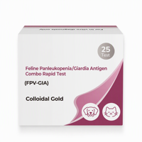 Kit de test rapide combiné antigénique pour la panleucopénie féline et la giardiose (FPV GIA) à l'or colloïdal pour le diagnostic vétérinaire des chats