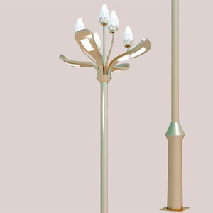 Chinese Style Outdoor Street Light 10M Magnolia Design LED Lighting Municipal Road <b>Lamp</b> Eight Fork Nine Flame - Product Image 1
