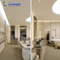 Vitrine à bijoux en verre de luxe verticale, meuble de rangement sur pied avec tiroirs, vitrine pour les bijouteries