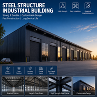 Estructura de Acero Prefabricada Industrial, Almacén, Hangar, Diseño Moderno, Taller, Edificio de Oficinas, Centro Comercial, Gimnasio, Supermercado