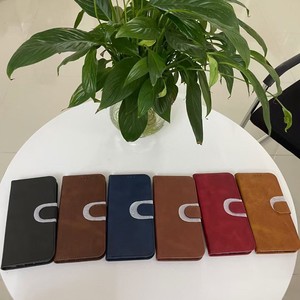 Funda de Cuero Magnética Tipo Cartera para <span class=keywords><strong>iPhone</strong></span> 17 16 15 14 13 <span class=keywords><strong>12</strong></span>, Funda Trasera de Cuero para Samsung, Venta al Por Mayor - Product Image 1