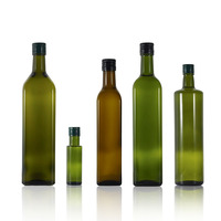 Huile d'olive extra vierge en gros, flacons en verre Marasca ronds et carrés fantaisie, vides, 250 ml, 500 ml, 1000 ml, machine à presser