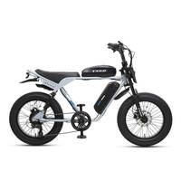 Moto électrique TXED 48V 750W avec moteur roue arrière, pneus larges, freins à disque avant et arrière, double suspension, vitesse 45 km/h, pour adultes