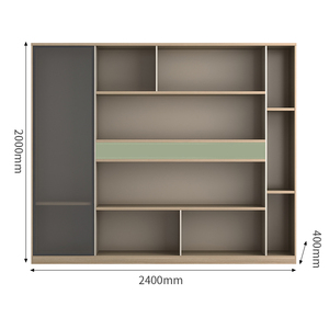 Étagère ouverte extensible et convertible moderne personnalisée avec rangement et classeur pour salle de sport, école, hôtel - Utilisation commerciale en option - Product Image 6