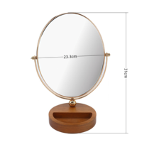 Cermin Modern Berkualitas Tinggi dengan Bingkai Oval Desain Baru Harga Grosir Baki Penyimpanan Bingkai Logam