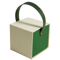 Magnifique Boîte d'Emballage Portable en Carton pour Bijoux, Cuir Texturé à la Main, Laminage Brillant Mat, Gaufrage pour Bougies et Cadeaux