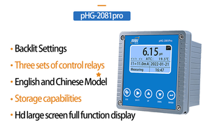 Boqu อุตสาหกรรมอาหารและเครื่องดื่มคุณภาพน้ำ pHG-2081PRO มีความแม่นยำสูง0-14pH ตัวควบคุมพีเอชแบบอินไลน์อุตสาหกรรม - Product Image 3