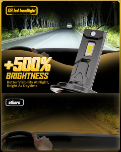 Gpne หลอดไฟหน้า LED O6 60W 6000K, H4/H7/9005ใช้ได้ทั่วไปความสว่างสูงสีขาวเย็นสำหรับรถยนต์วิสัยทัศน์กลางคืน - Product Image 5