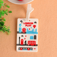 Etiquette de bagage en PVC personnalisée pour enfants Etiquettes de bagage personnalisées de luxe Logo Hidden Privacy Compartment Name Tag Cartoon Cute Letter