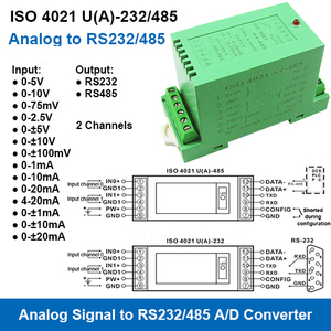 ISO 4021 serisi 4-20mA/0-10V RS232/485 akıllı sensör (AD dönüşüm verici) daha iyi 0.05% doğruluk 3000VDC otomasyon Modbus - Product Image 3