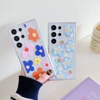 Étui de téléphone portable en TPU transparent avec motif floral, antichoc, design luxueux, pour S26/S26 Plus/S26 Ultra A57 5G A37 5G High