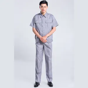OEM fabrika personeli üniforma unisex çalışan pamuk polyester güvenlik iş elbisesi üniforma