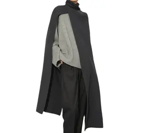 2023 fashion design cape shrug knitting multi use women scarf shawl sweater