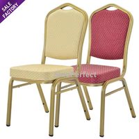 Chaises de salle à manger en métal pour hôtels, mariages, banquets, réunions VIP, restaurants, événements, fêtes, églises