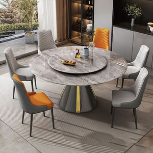 Set <span class=keywords><strong>Tavolo</strong></span> da Pranzo Premium <span class=keywords><strong>Design</strong></span> Moderno di Lusso Leggero <span class=keywords><strong>Salvaspazio</strong></span> con Piano Girevole per Cucina e Casa - Product Image 2