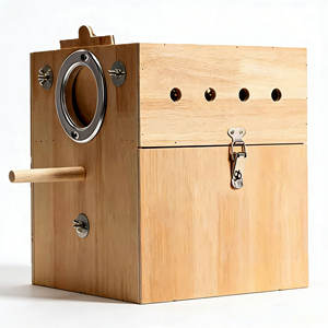 Nichoir vertical pour perroquets, boîte d'incubation dédiée, nid d'incubation pour pinsons, nid d'oiseau en bois naturel isolé - Product Image 5