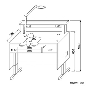 Phòng thí nghiệm nha khoa làm việc băng ghế đơn thép cán nguội đá cẩm thạch hàng đầu mạnh mẽ bền Thiết bị phòng thí nghiệm - Product Image 6
