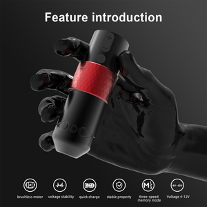 Professional Wireless Rotary Tattoo Machine Aluminum Body 3.5mm Stroke Brushless Motor Disposable Cartridge Tattoo Pen - Product Image 5