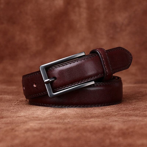 Cinturón de cuero sintético para mujer, cinturón de béisbol ajustable con hebilla de aleación, cinturón de cuero genuino - Product Image 3
