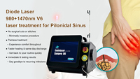 Appareil de traitement des hémorroïdes externes et des fistules anales au laser diode portable haute puissance 30W+17W 980nm1470nm, modèle 2026