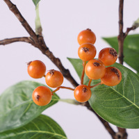 Plante Artificielle Verte, Baies Sauvages en Gros, Petites Branches Décoratives pour la Maison, Baies en Mousse Florale pour Mariage et Photographie en Extérieur