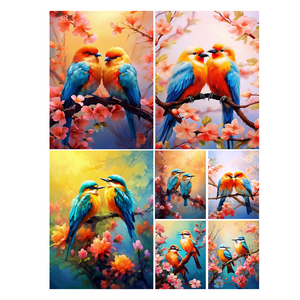 Mosaico di diamanti pappagallo nuovo arrivo stile punto croce Kit pittura diamante 5D uccello fiore ricamo <span class=keywords><strong>Hobby</strong></span> fatto a mano decorazione per la casa - Product Image 2