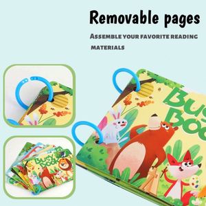 <b>Animals</b> Theme Quiet Activity Book Autism Sensory Reusable Stickers Activities Montessori Mini Busy Book for Toddlers 3+ - Product Image 5