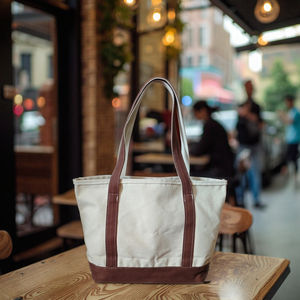 Bolso de compras de lona de algodón grande personalizado bolso de mano personalizado para reutilización de comestibles orgánico con logotipo impreso bolso de mano liso - Product Image 6