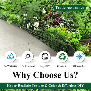 Premium Faux Green <strong>Wall</strong> Panel UV Protected Plastic <strong>Leaves</strong> Artificial Grass <strong>Wall</strong> for Home Office Indoor Outdoor <strong>Decoration</strong> - Product Image 2
