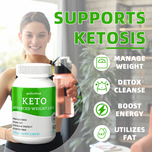 Capsules Keto BHB OEM ODM avec huile MCT, cétone <span class=keywords><strong>de</strong></span> framboise <span class=keywords><strong>pour</strong></span> le soutien énergétique, complément nutritionnel, 60 capsules - Product Image 2