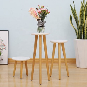 Décoration intérieure en bois pour Pot de fleurs, petite Table ronde, étagère en bois, décoration intérieure, offre spéciale - Product Image 6