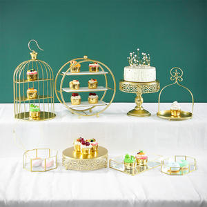 D-210โลหะยืนเค้กรอบยืนเค้กสแควร์ลูกอมแสดงจานคัพ<span class=keywords><strong>เค้ก</strong></span>ที่ให้บริการหองานแต่งงานงานเลี้ยงวันเกิด - Product Image 5