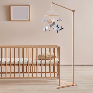 Cpigiama da pavimento in <span class=keywords><strong>legno</strong></span> Mobile braccio Mobile portabagagli per bambini regolabile appendiabiti per bambini - Product Image 2