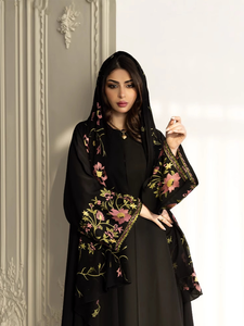 Abaya Dubai OEM Elegante e Modesta, Abaya Dubai di Lusso Ricamata a Mano, <span class=keywords><strong>Abiti</strong></span> <span class=keywords><strong>Musulmani</strong></span>, Abbigliamento Femminile, Vendita all'Ingrosso - Product Image 4