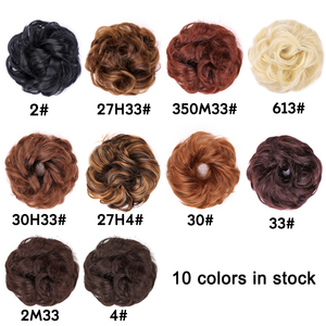 AliLeader — cheveux synthétiques 10 couleurs, vente en gros, accessoires pour coiffure, <span class=keywords><strong>chignon</strong></span> avec bandes élastiques - Product Image 5