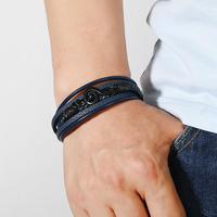 Nouveau Bracelet Homme Rétro Créatif 2026 Symboles Musicaux Simples en Cuir Multicouche