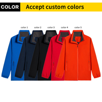 Vente en gros de vêtements de sport d'automne personnalisés pour hommes, veste softshell à manches longues et à col montant, fermeture à glissière, veste d'extérieur